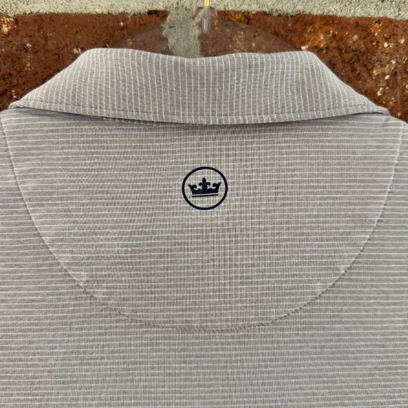 Peter Millar Gray Stripe Golf Polo RBC Heritage Boeing Women’s M UPF 50+ - Picture 9 of 10
